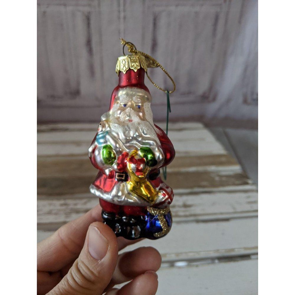 Thomas Pacconi‎ Santa toys bag glass world ornament